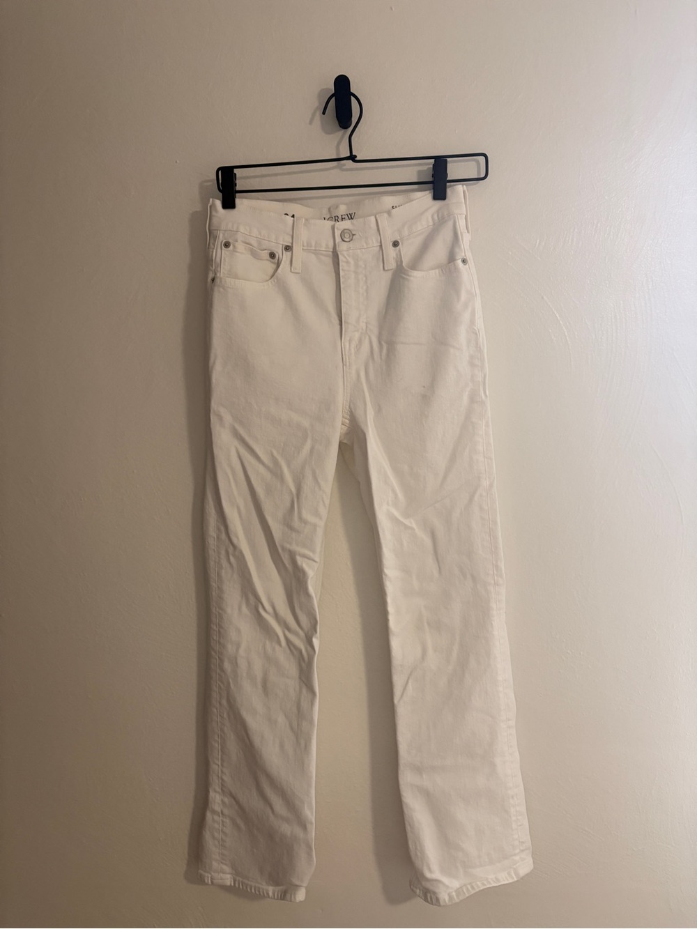 J. Crew Women's Off-White Straight-Leg Jeans